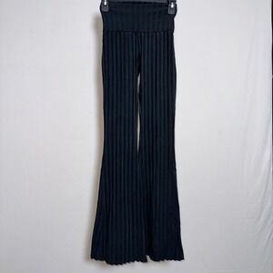 OFFLINE by Aerie OG Original Flare Leggings Black Ribbed High Rise XS